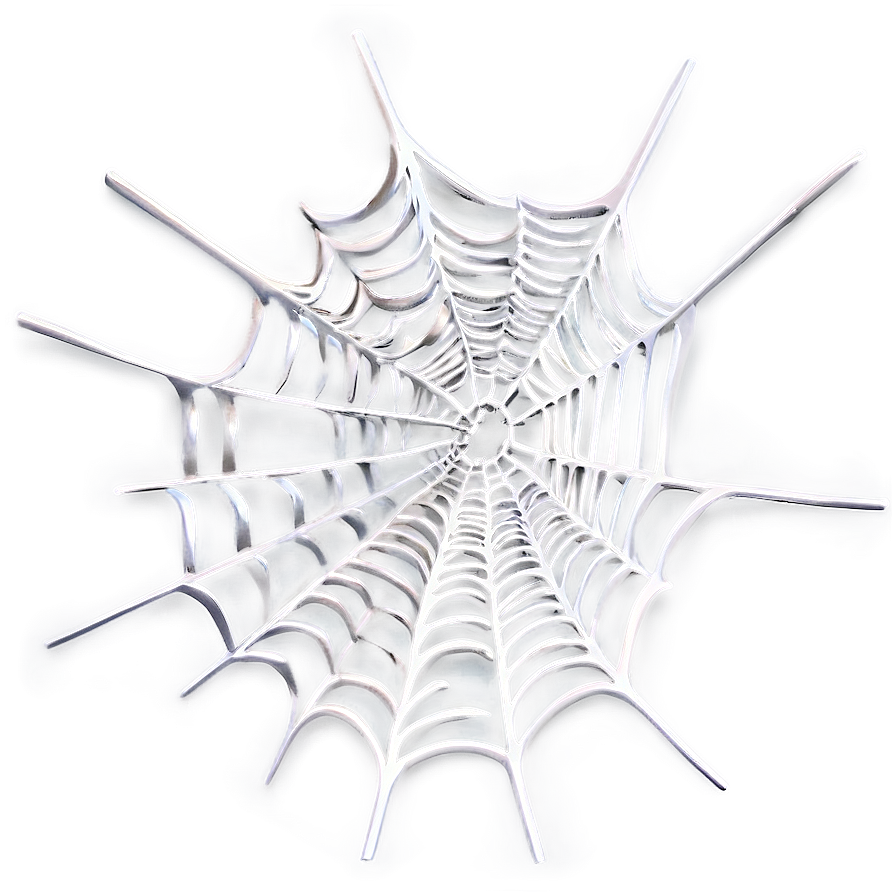 Silver Spider Web Artwork PNG