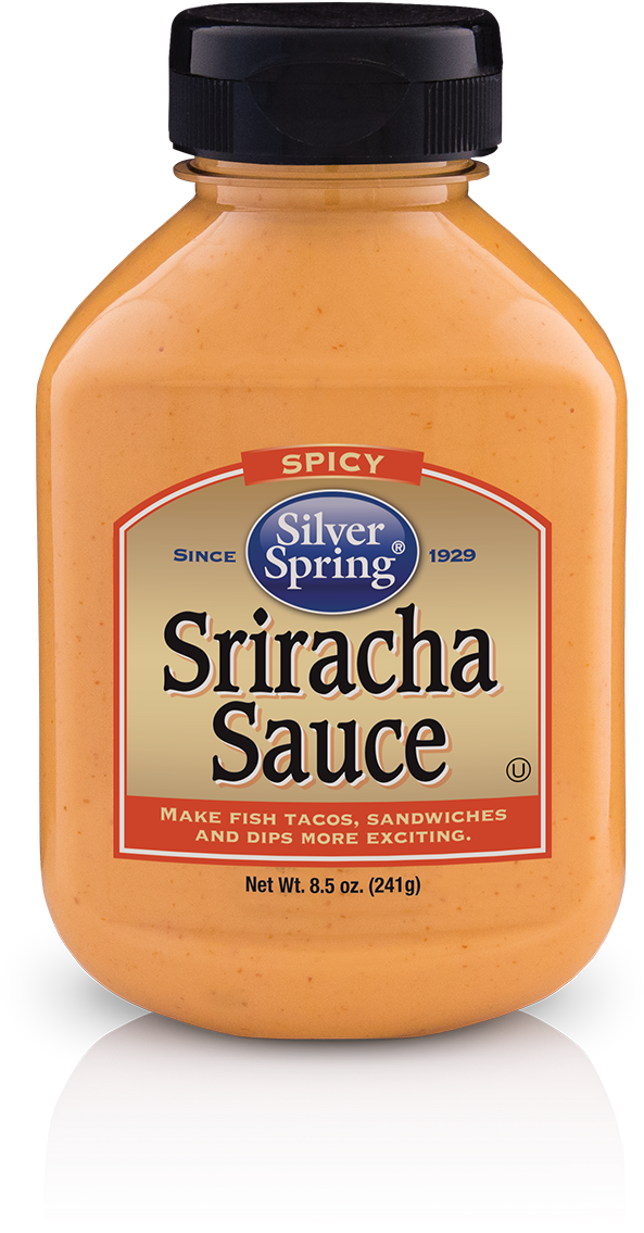 Silver Spring Sriracha Sauce Bottle PNG