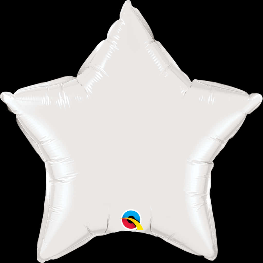 Silver Star Balloonwith Logo PNG