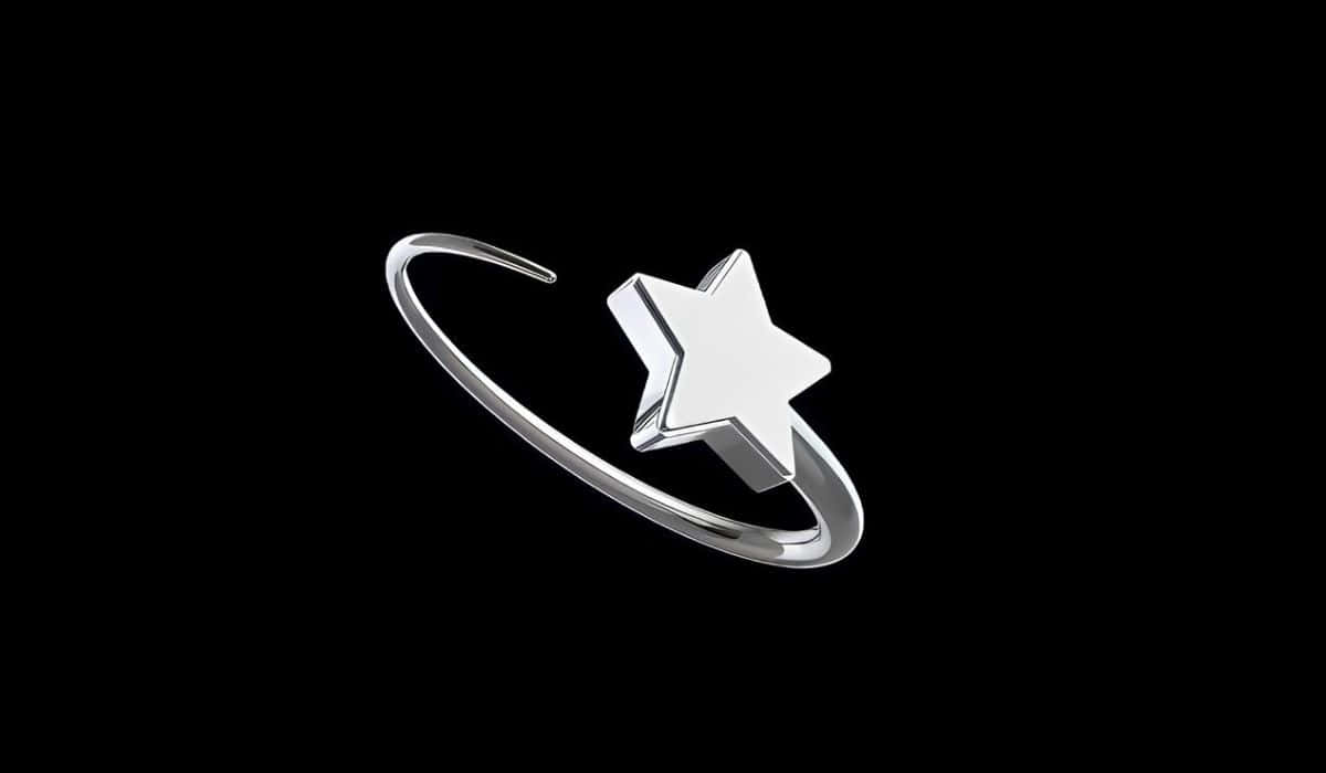 Silver Star Bracelet Black Background Wallpaper