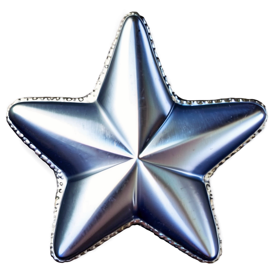 Download Silver Star Decoration Png 06112024 | Wallpapers.com