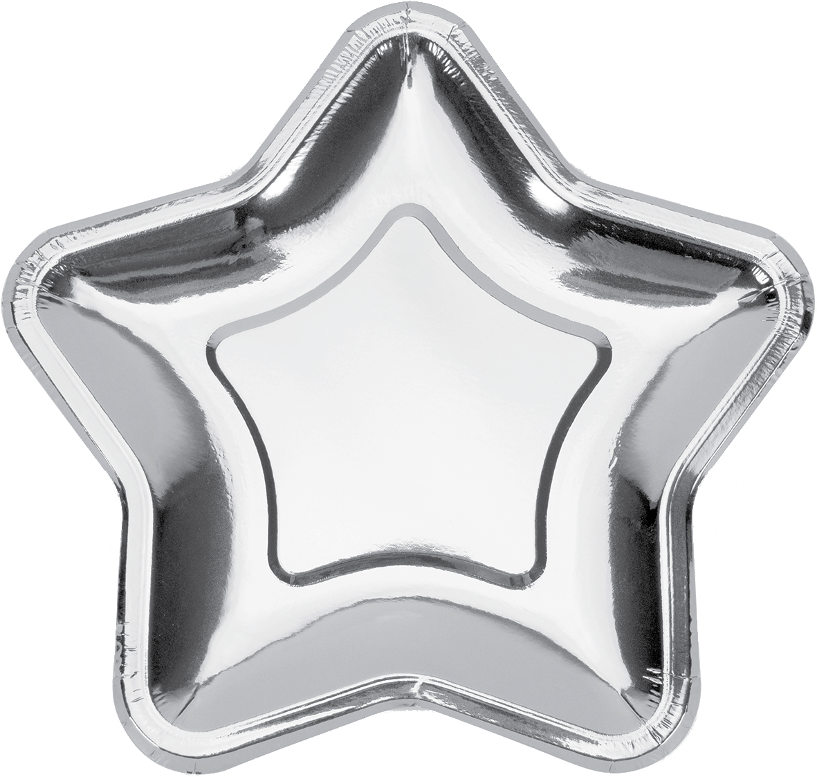 Silver Star Shaped Balloon PNG