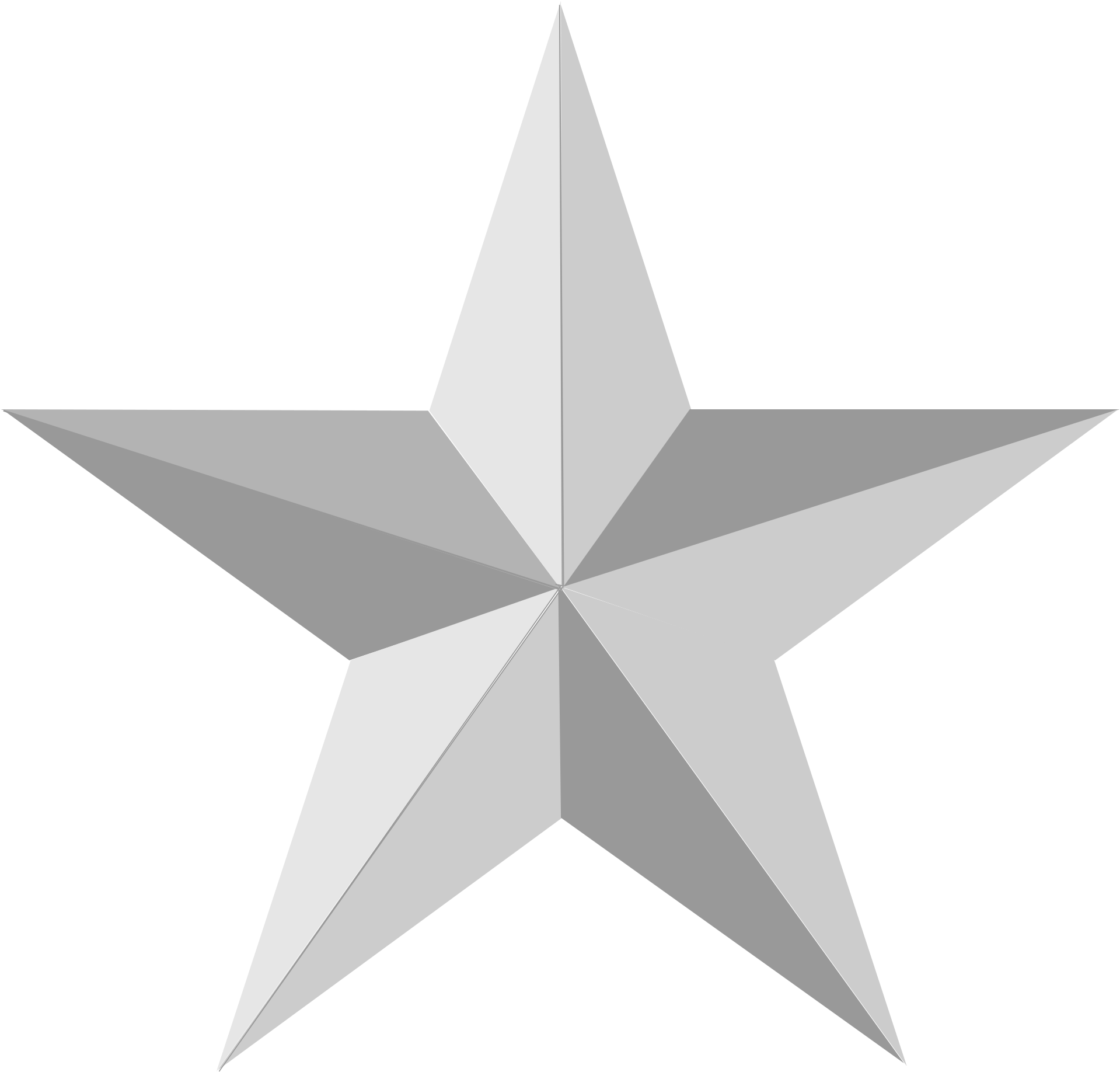 Silver Star Vector Graphic PNG
