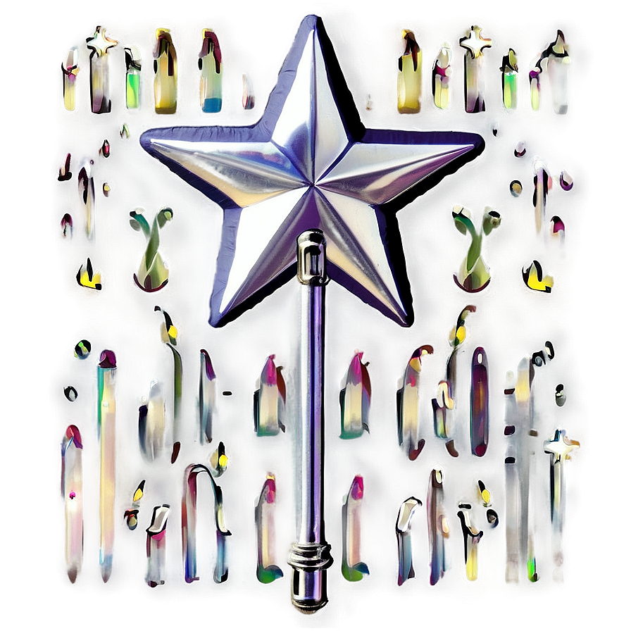 Silver Star Wand Png Beq73 PNG