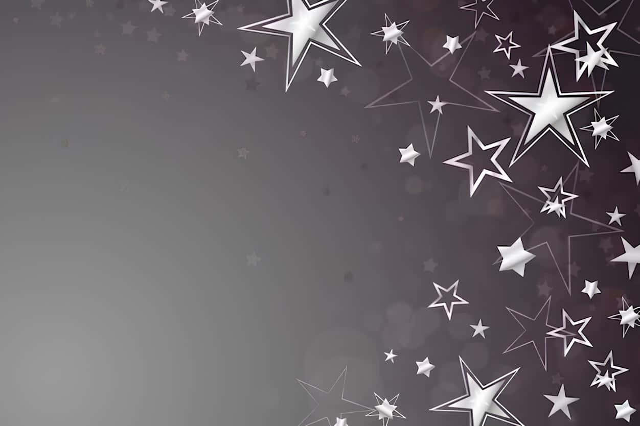 Silver Stars Gradient Background Wallpaper