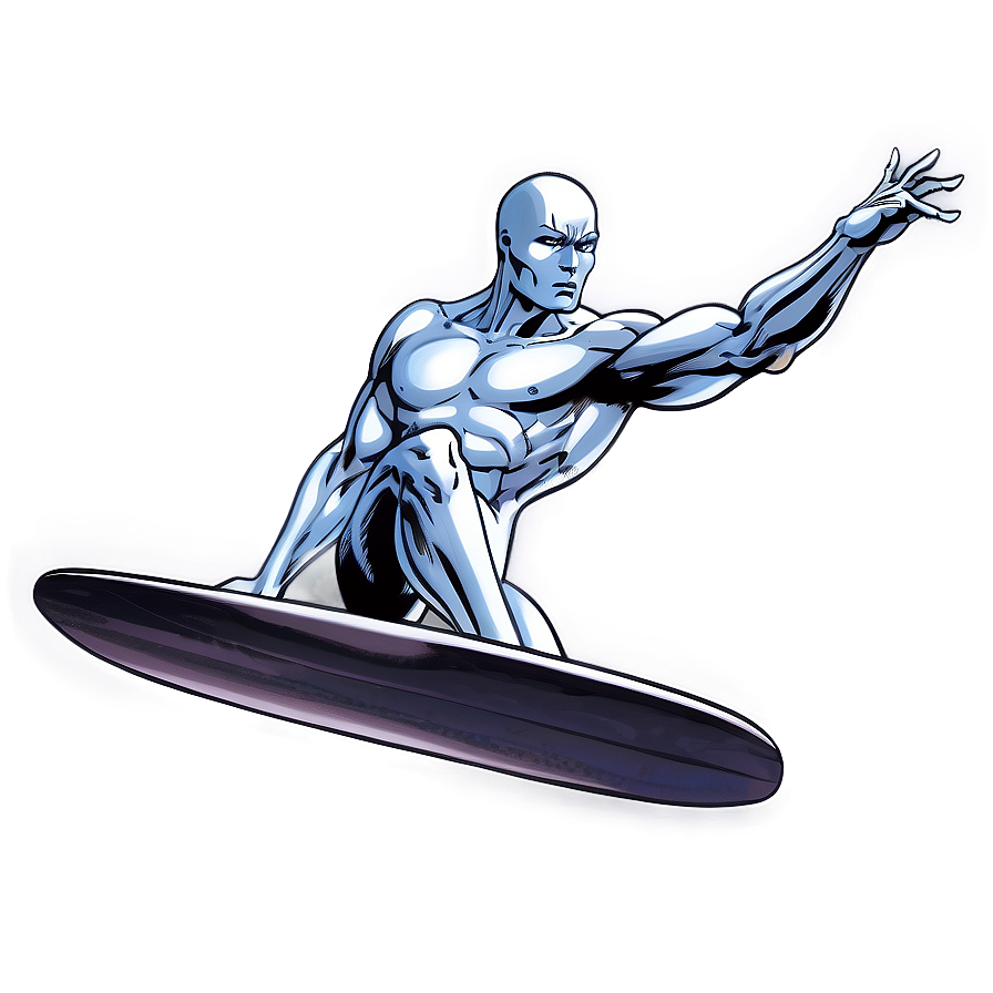 Silver Surfer Action Pose Png Cop73 PNG