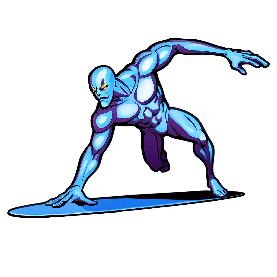 Silver Surfer Animated Series Style Png Kvh PNG