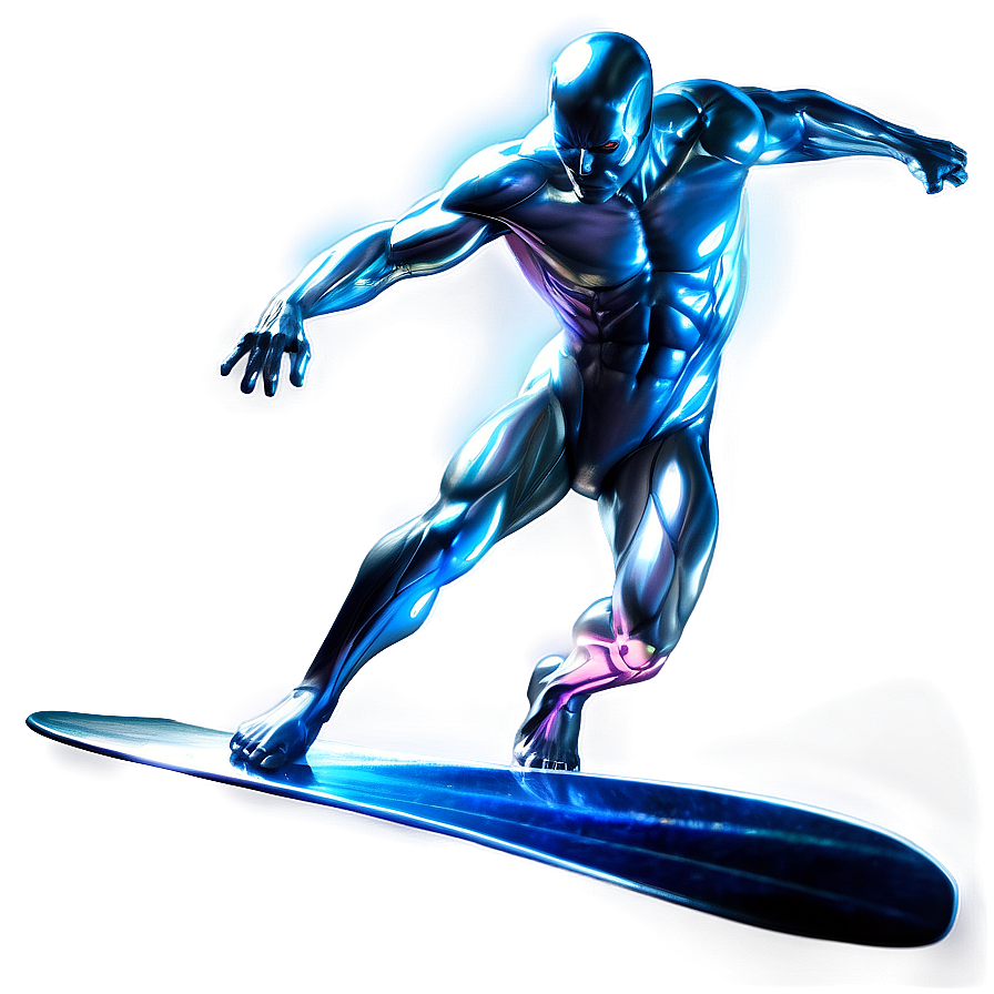 Silver Surfer Celestial Background Png 06202024 PNG