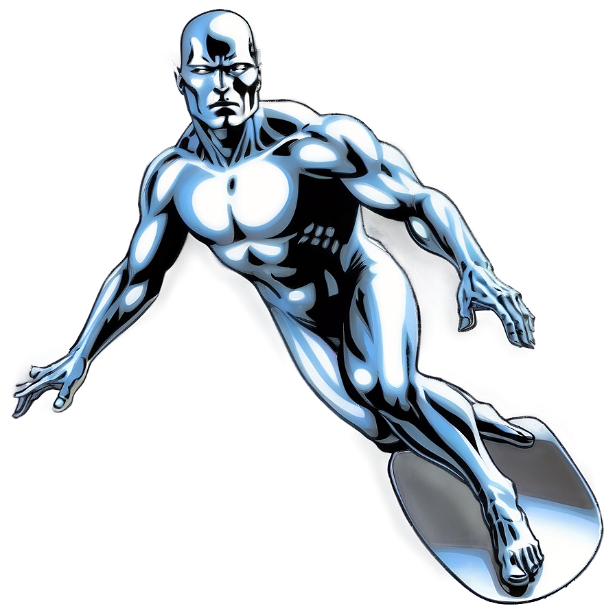 Silver Surfer Cool Pose Png 06202024 PNG