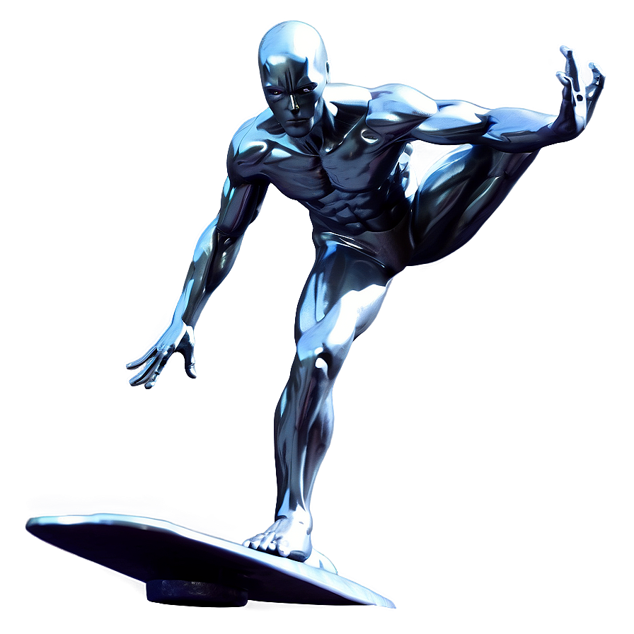 Silver Surfer Cool Pose Png 06202024 PNG