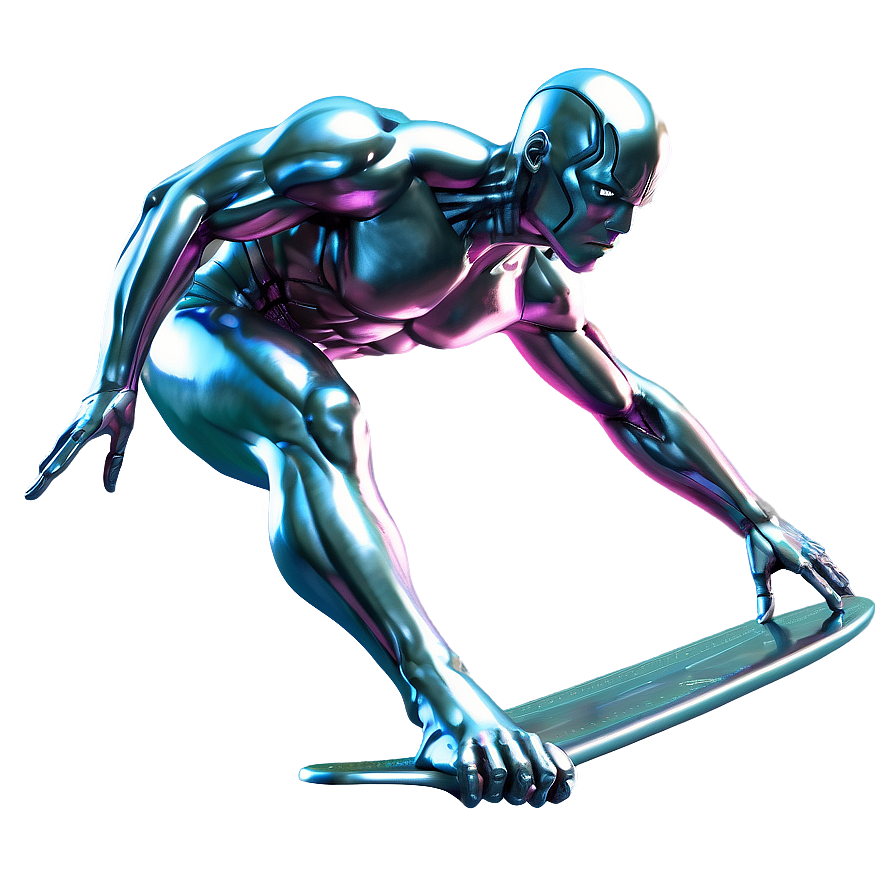 Silver Surfer Cool Pose Png Chv70 PNG