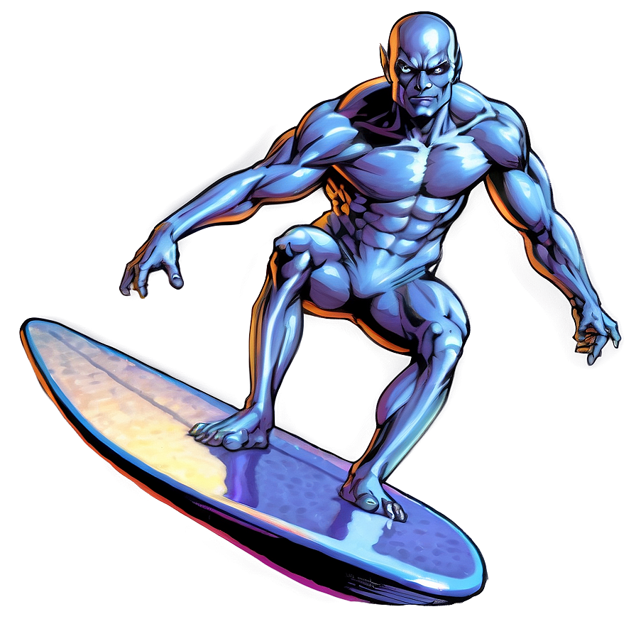 Silver Surfer Cosmic Surfing Png 6 PNG