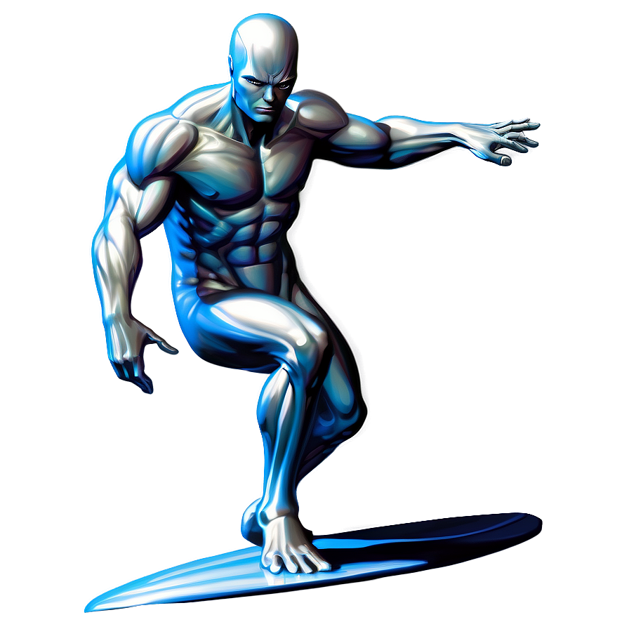 Silver Surfer Digital Painting Png Amv66 PNG