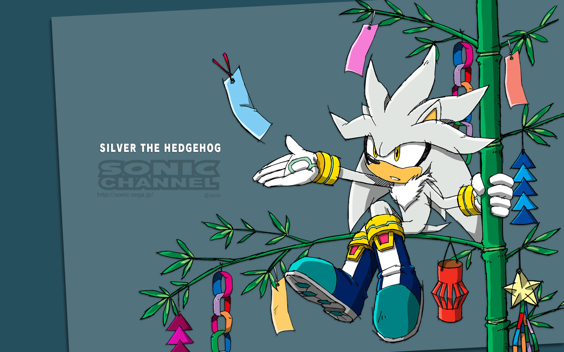 Silver The Hedgehog On Bamboo Wallpaper