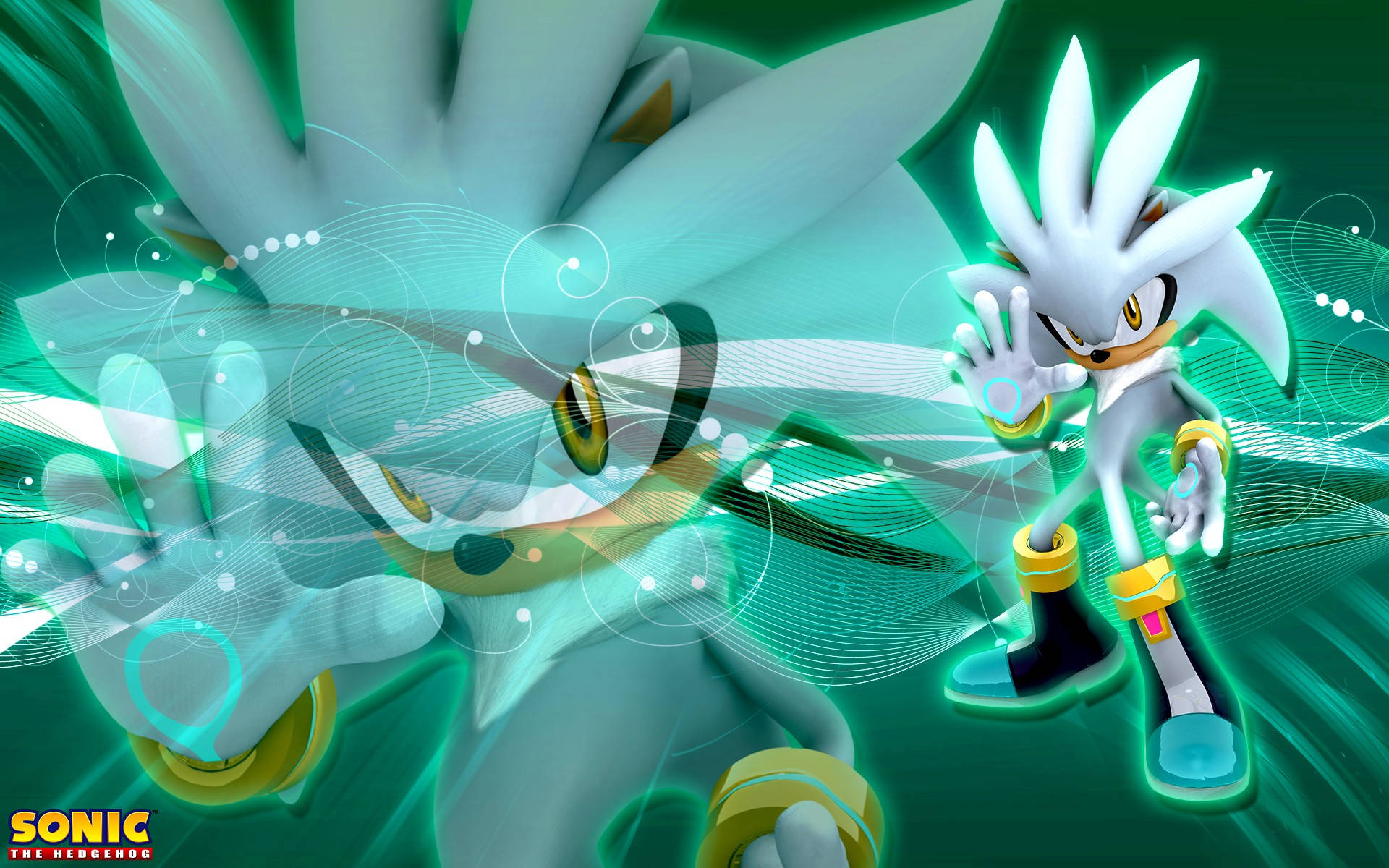 Silver The Hedgehog Overlay Poster Wallpaper