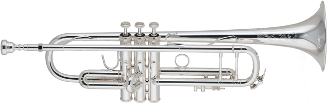 Silver Trumpet Isolatedon White PNG