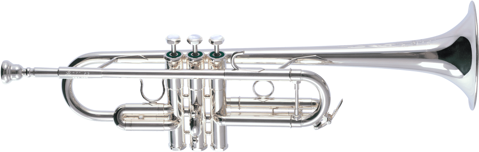 Silver Trumpet Isolatedon White PNG
