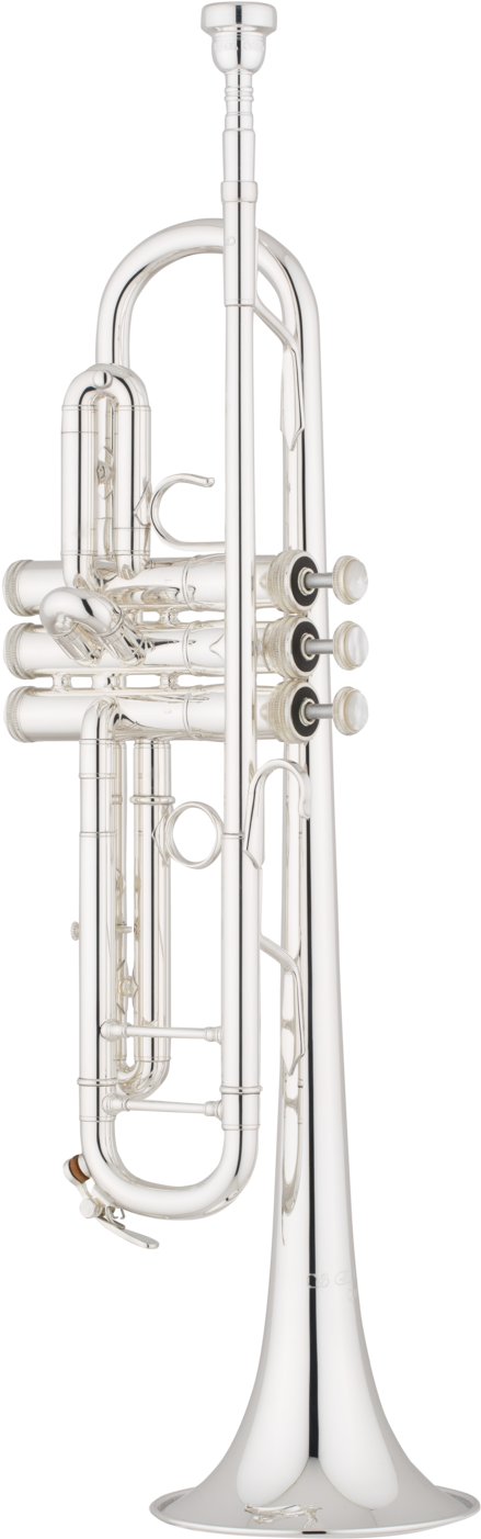 Silver Trumpet Standing Vertical PNG