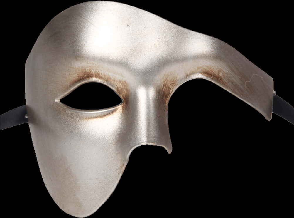 Silver Venetian Mask Isolated PNG