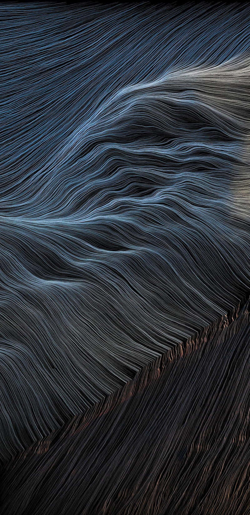 Silver Waves Texture Wallpaper