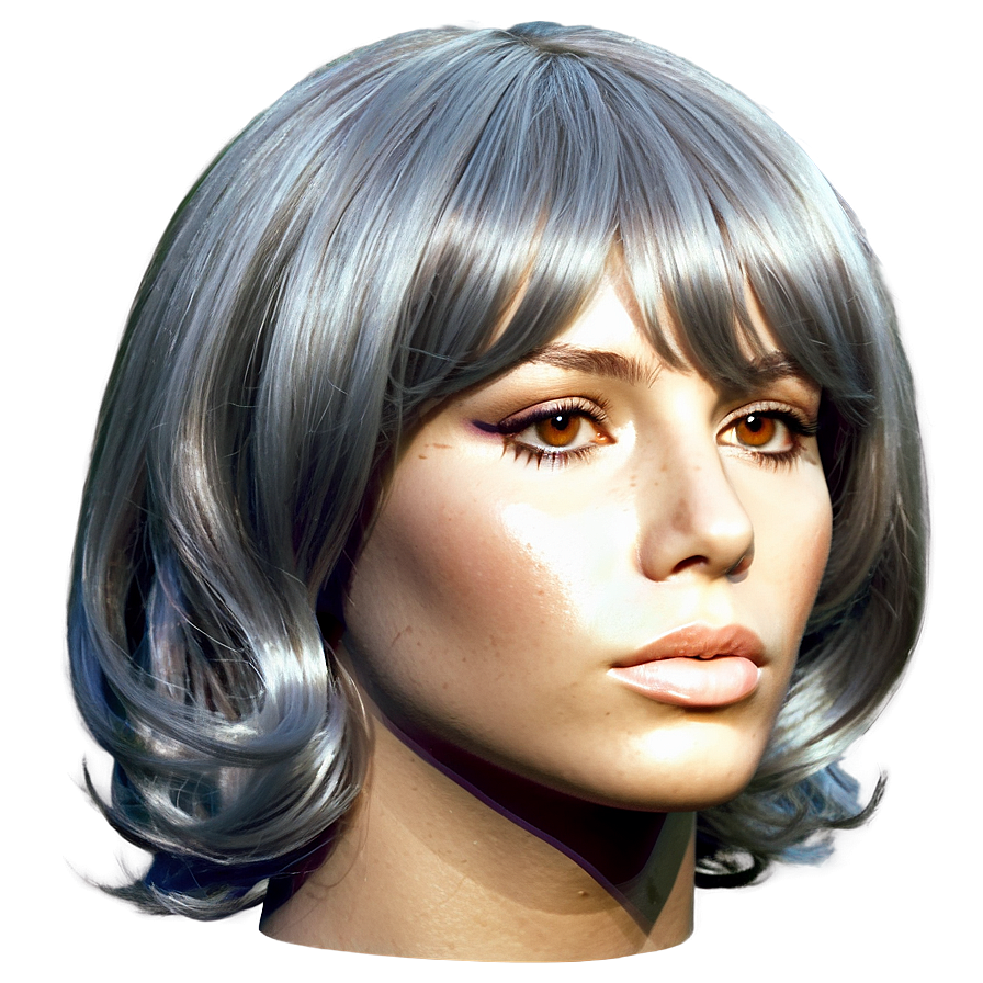 Silver Wig Png Wib76 PNG