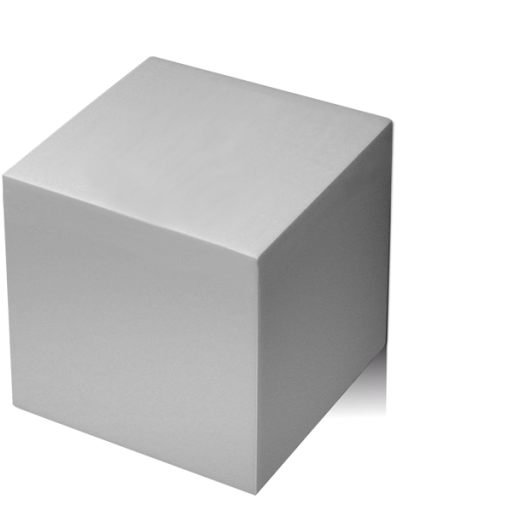 Silver3 D Cube Graphic PNG