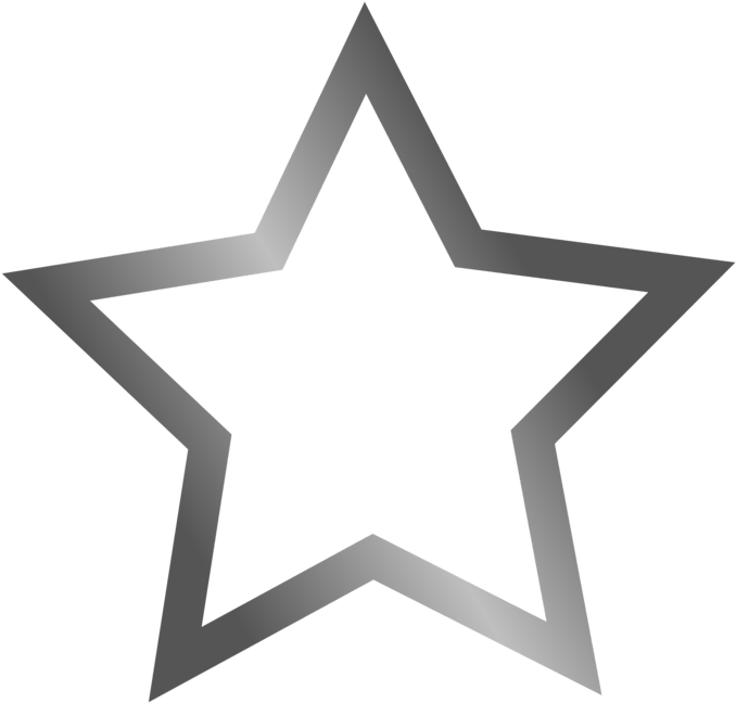 Silver3 D Star Graphic PNG