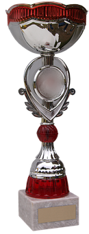 Silverand Red Sports Trophy PNG