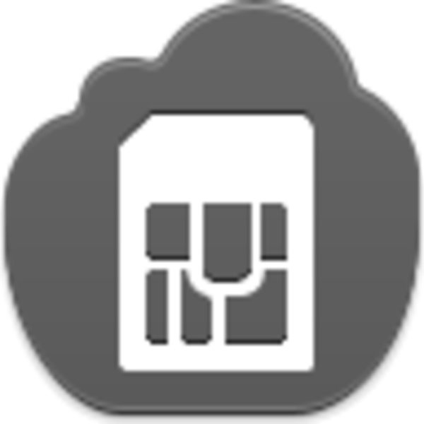 Sim Card Icon Cloud Background PNG
