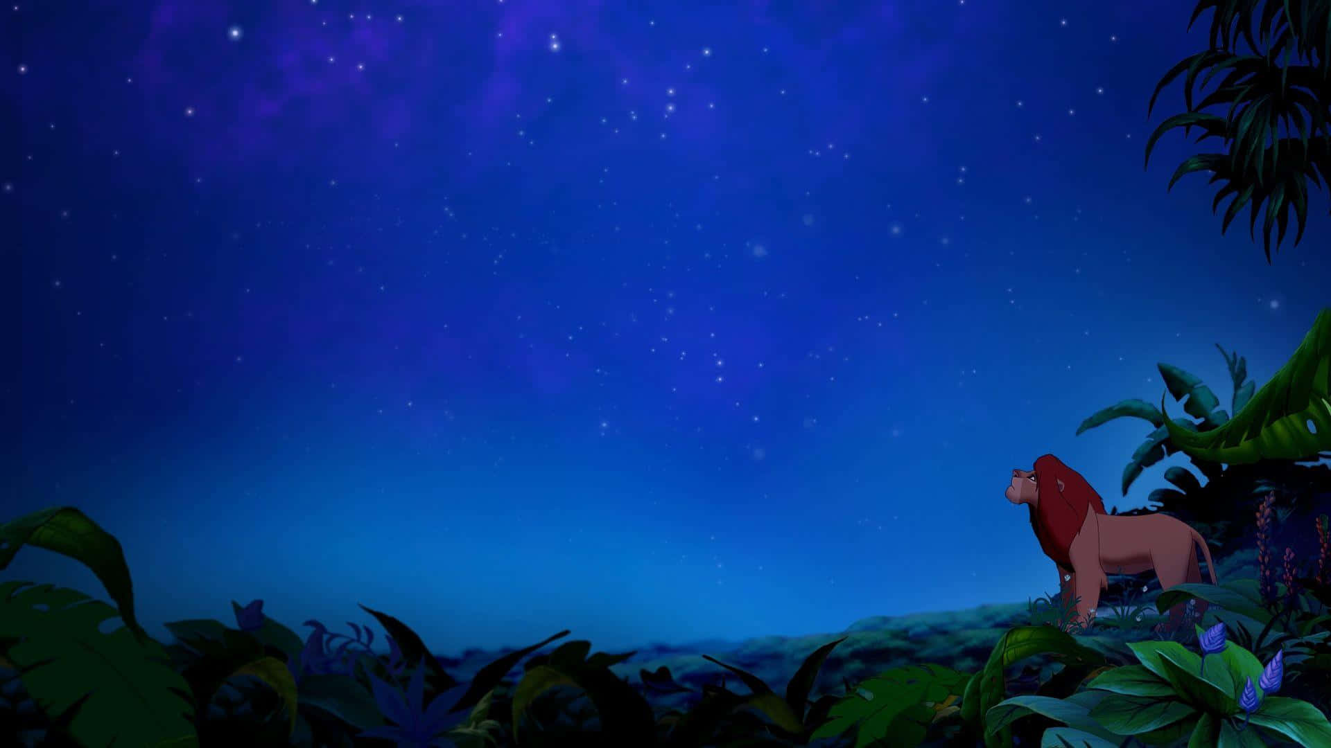 Simba Starry Night Sky Wallpaper
