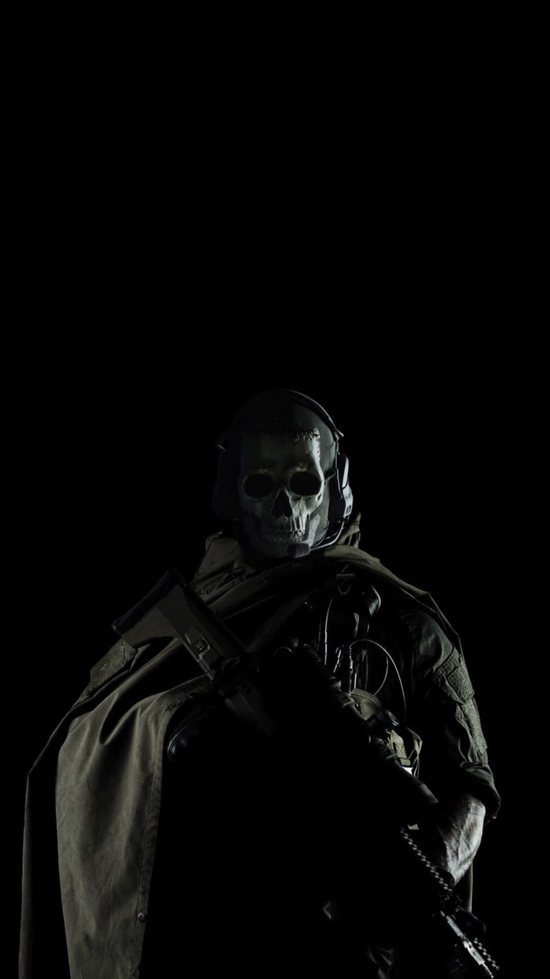 Stealthy Simon Ghost Riley ready for action Wallpaper