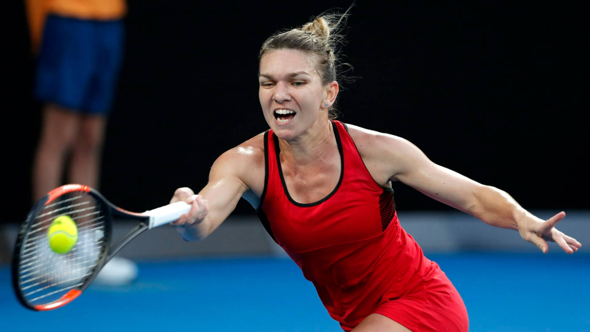 Simona Halep Scrunched Face Wallpaper