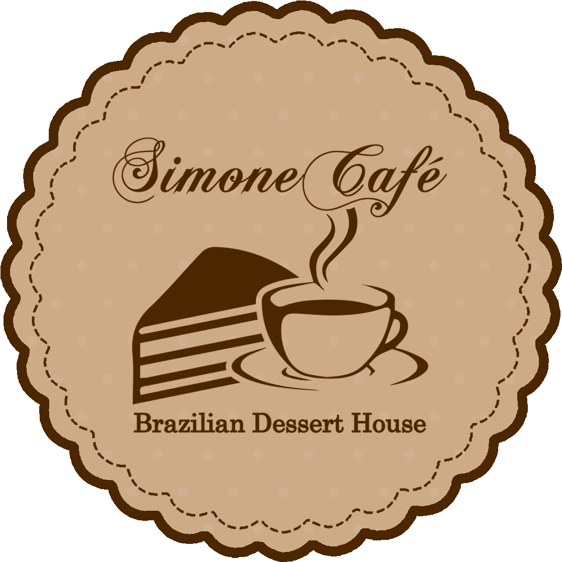 Simone Cafe Brazilian Dessert House Logo PNG