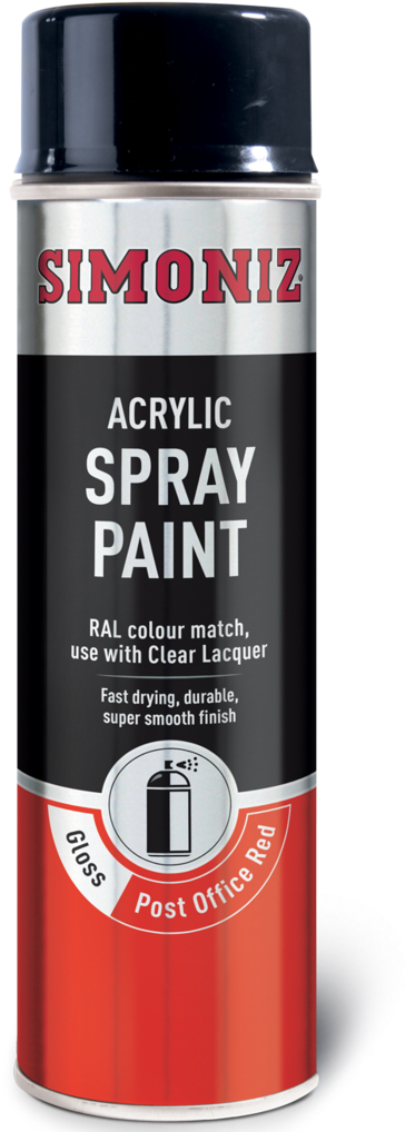 Simoniz Acrylic Spray Paint Can Post Office Red PNG