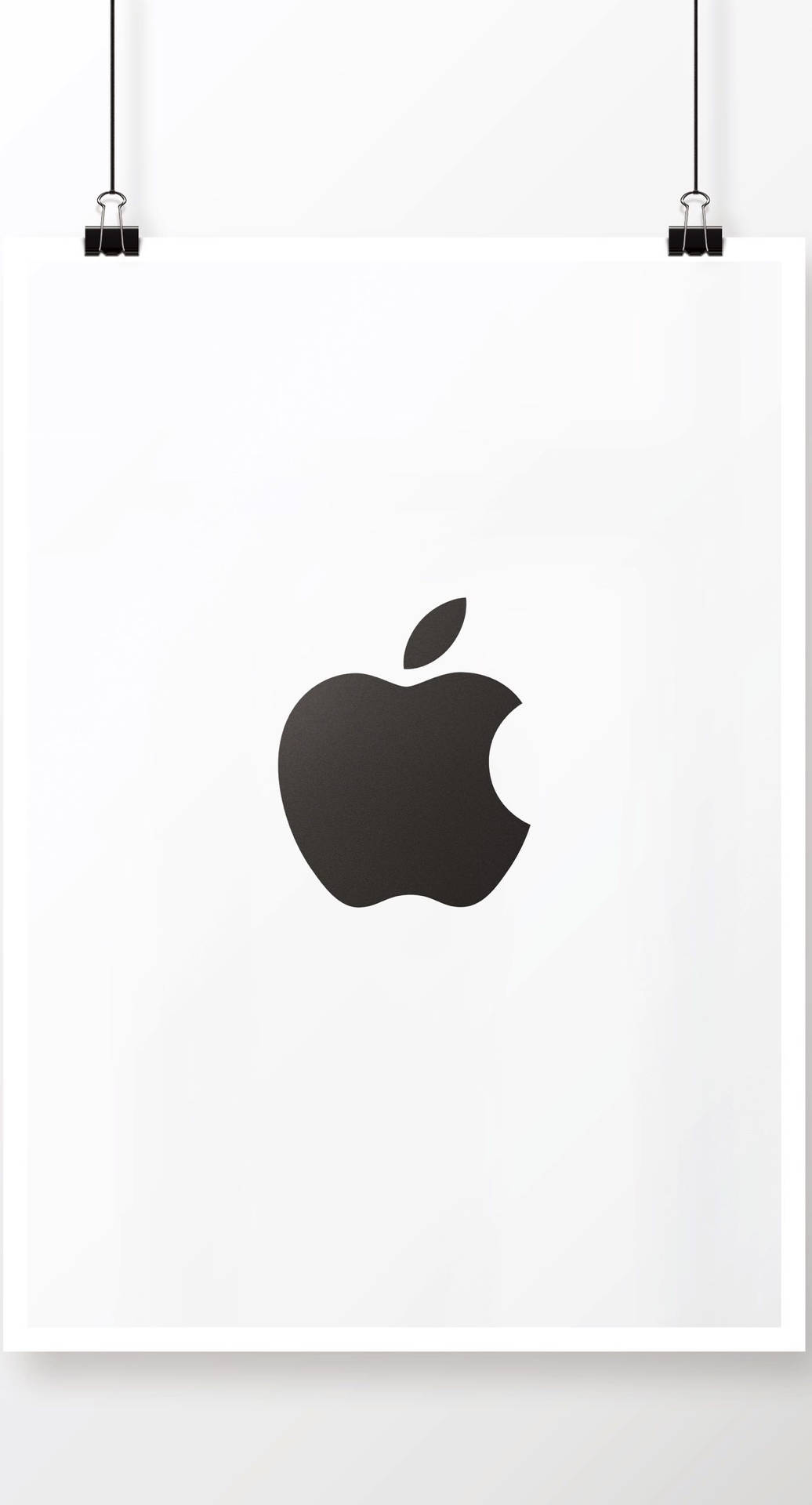 Simpel Sort Apple Logo Iphone Wallpaper