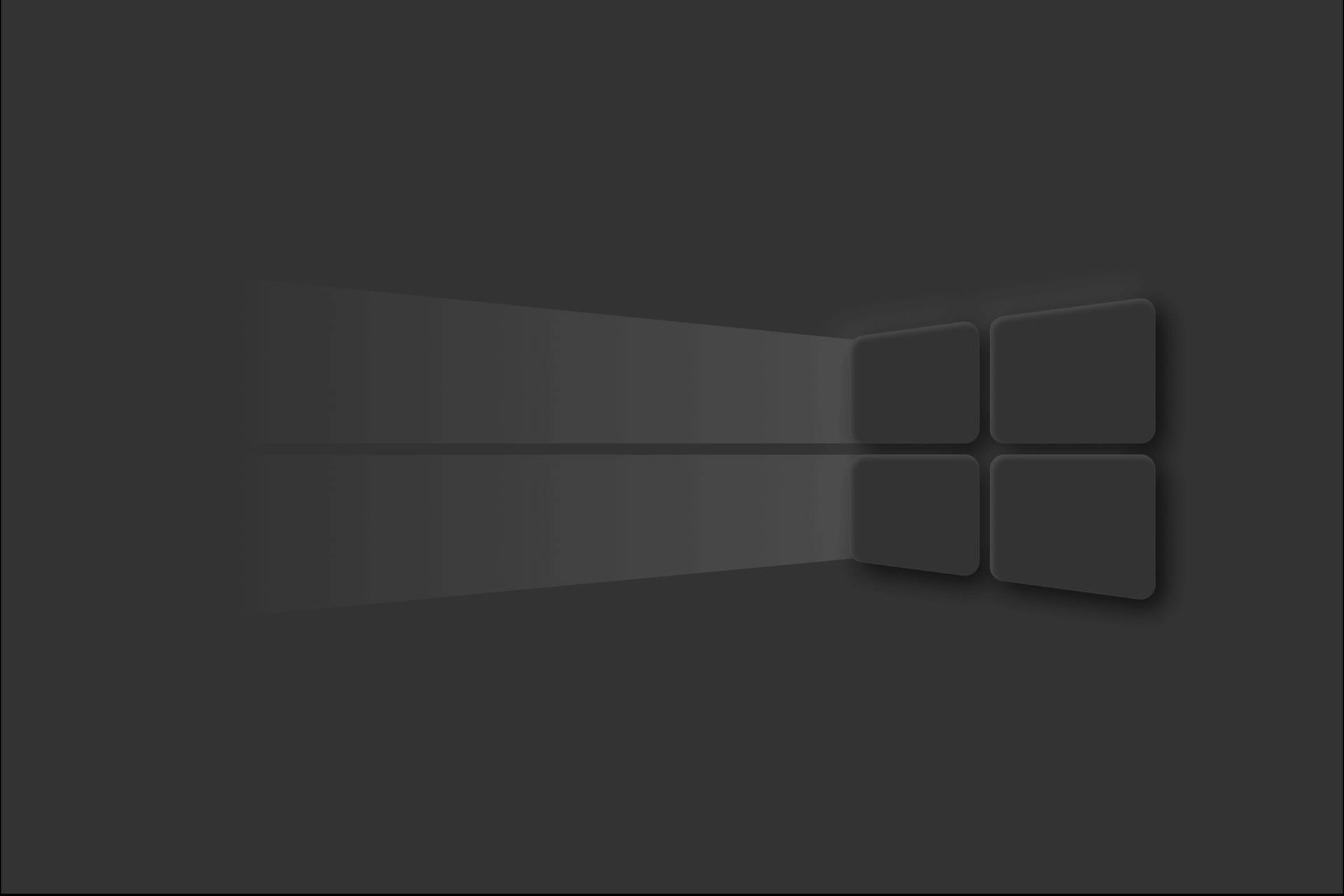 Simpelt Mørkt Windows-logo Wallpaper