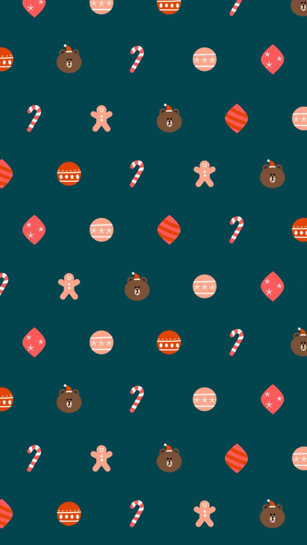 Simple Aesthetic Cute Christmas Gift Wrapper Wallpaper