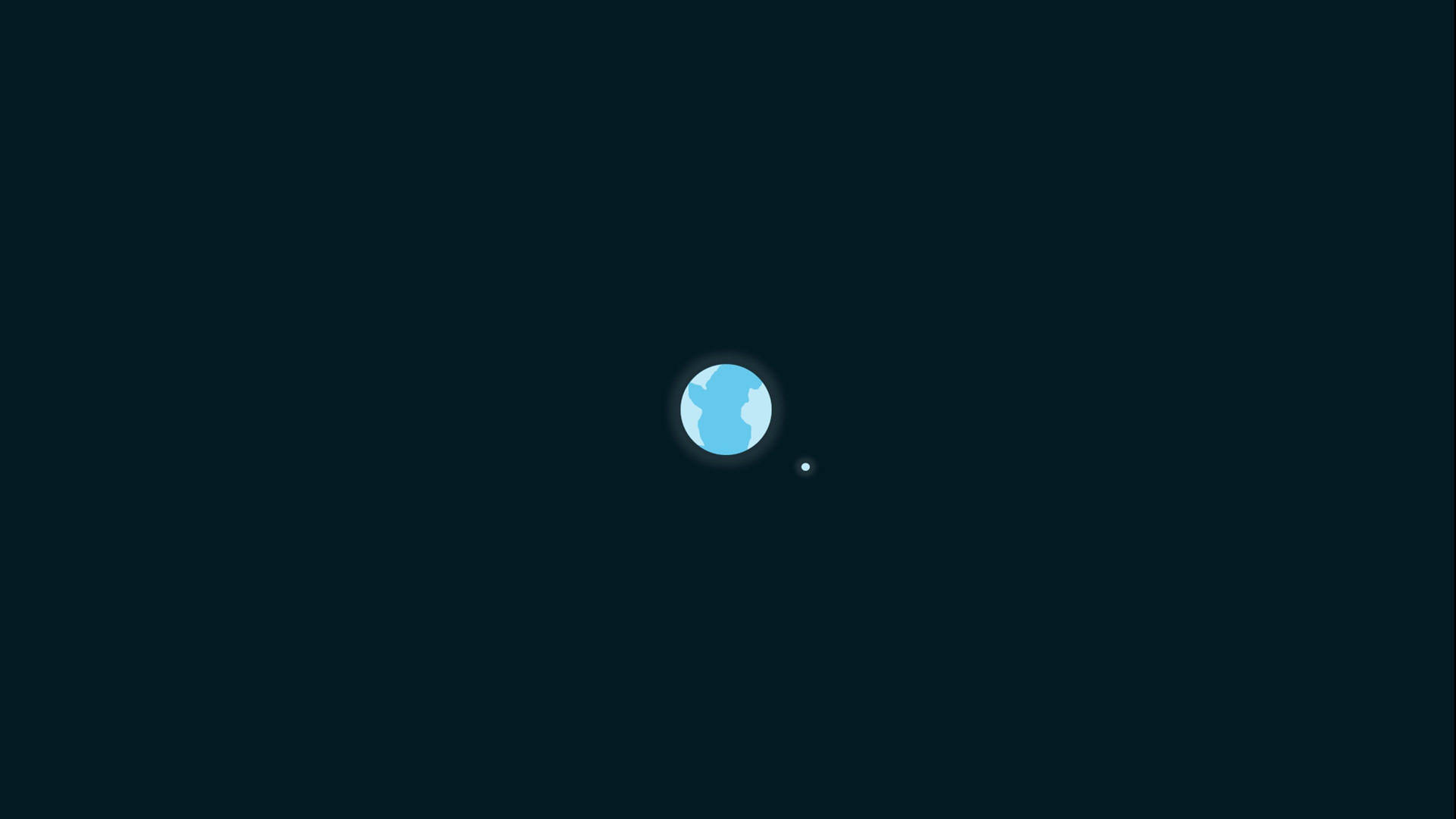 Simple Aesthetic Earth And Moon Wallpaper