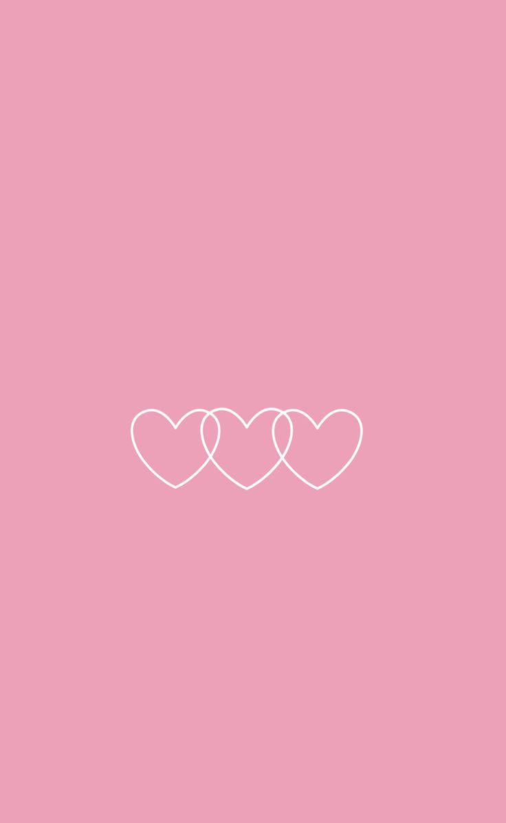 Einfacheästhetische Mädchenhafte Herzen Wallpaper