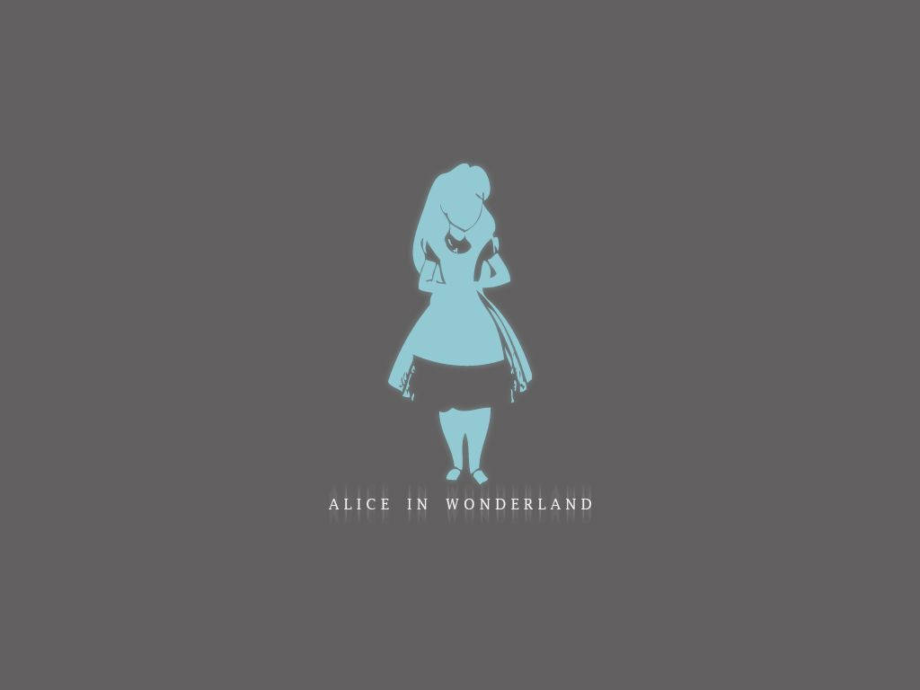 Simple Alice In Wonderland Silhouette Background
