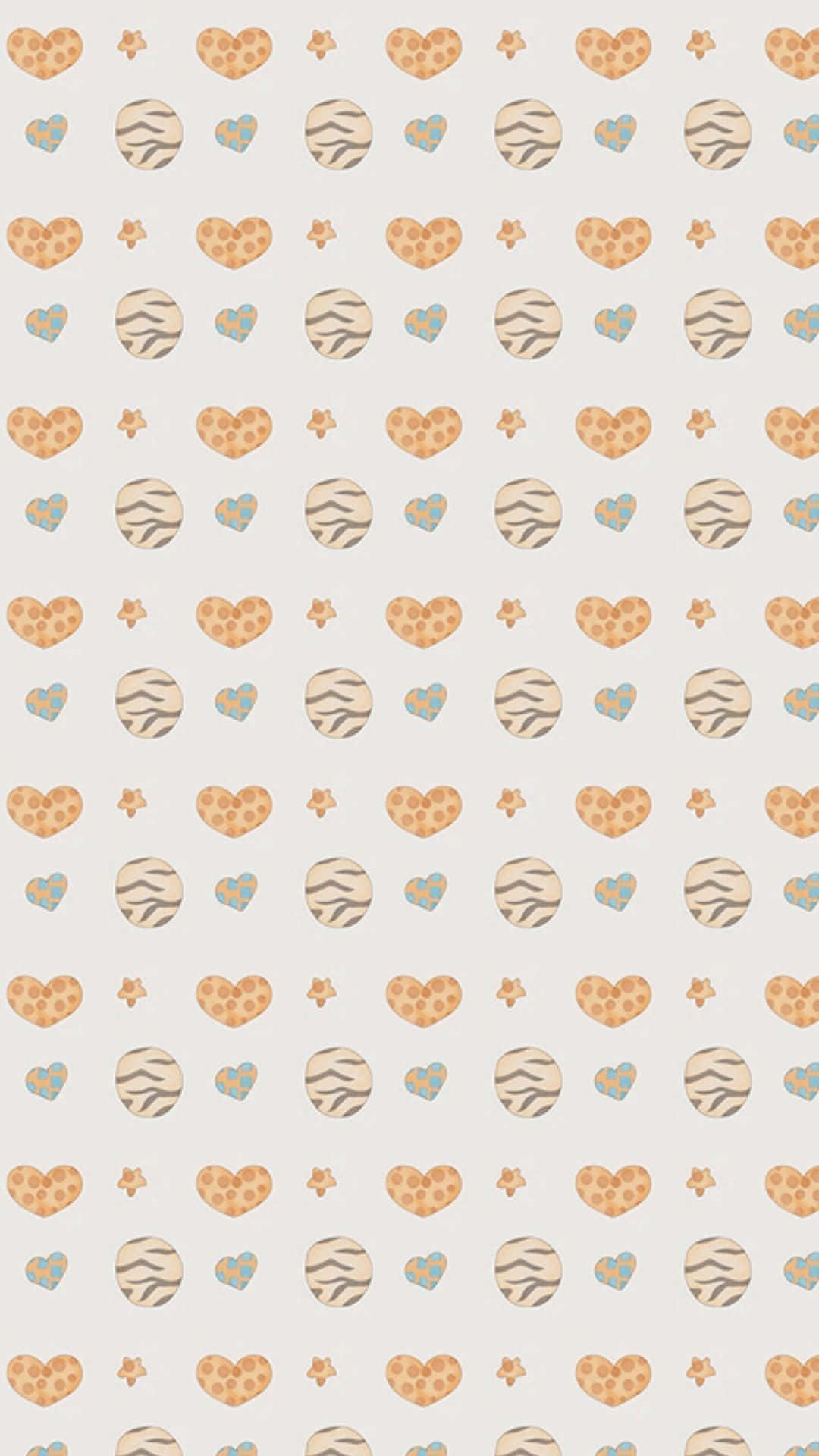 Et mønster af orange og brune fisk på en hvid baggrund Wallpaper
