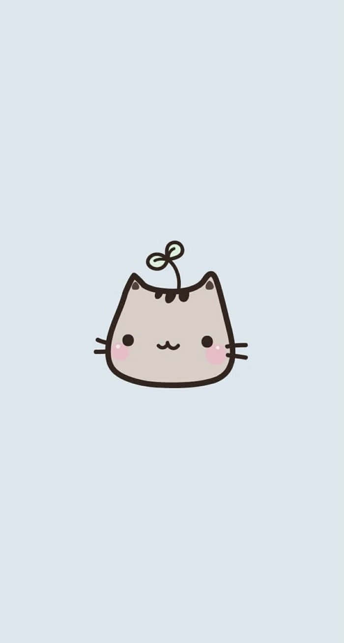Simple And Cute Cat iPhone Wallpaper