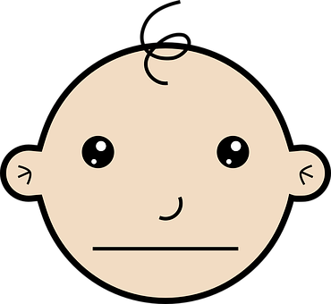 Simple_ Baby_ Face_ Illustration PNG