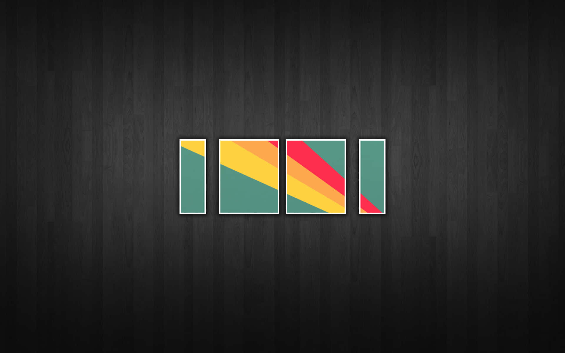a colorful logo on a black background