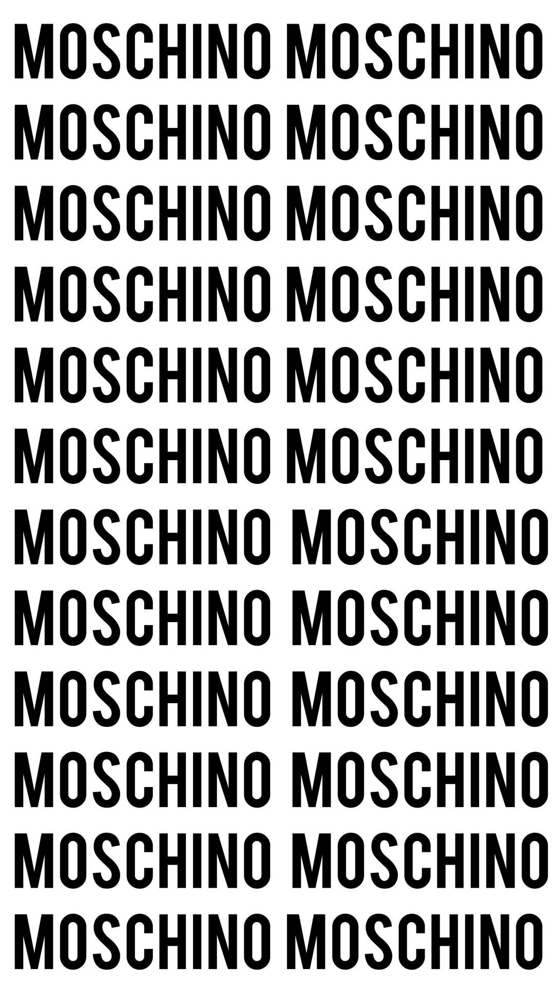 Caption: The Classic Black and White Moschino Logo Wallpaper