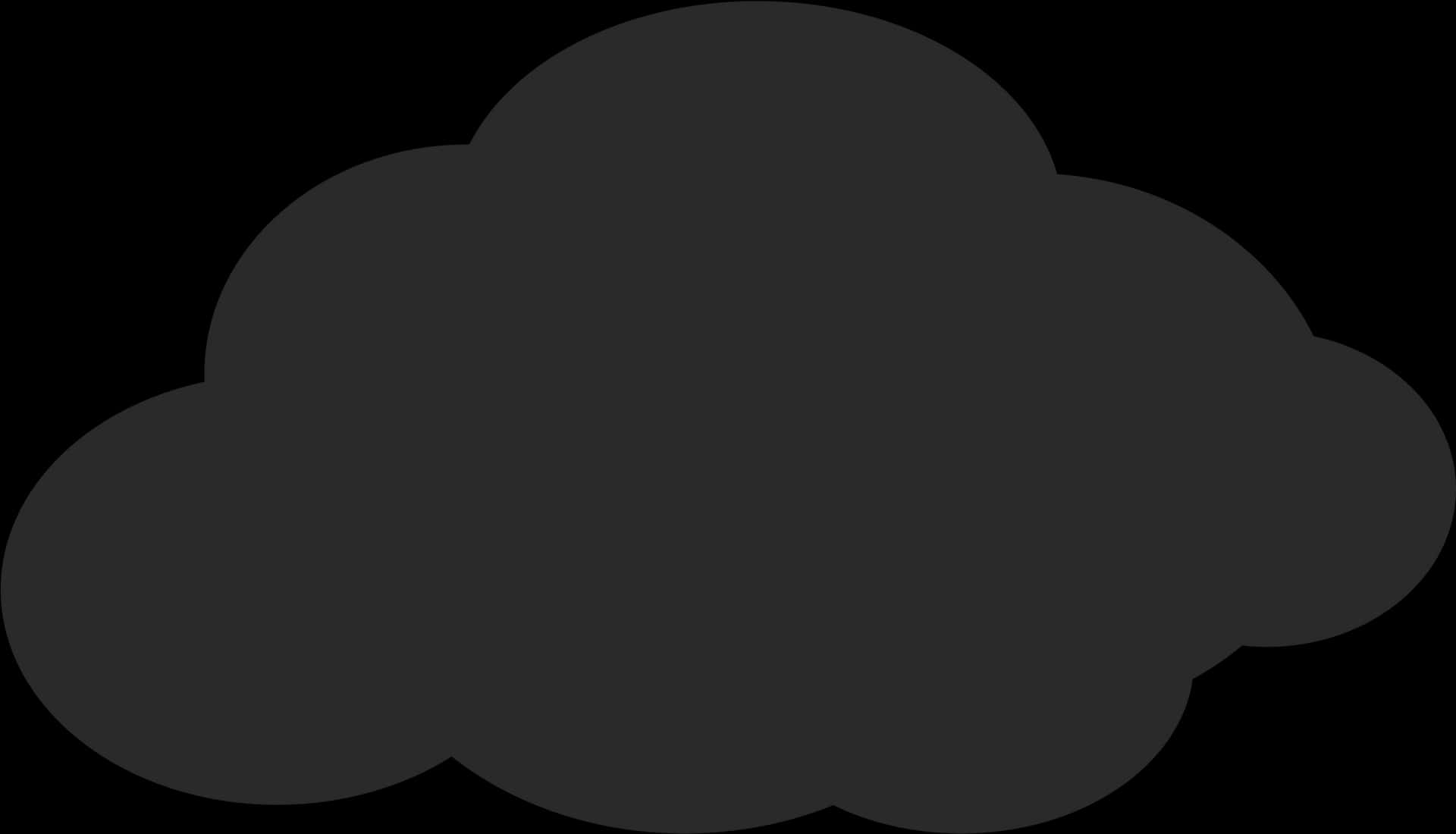 Simple Black Cloud Icon PNG