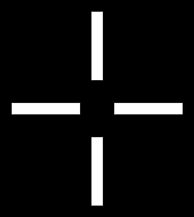 Simple Black Crosshair Graphic PNG