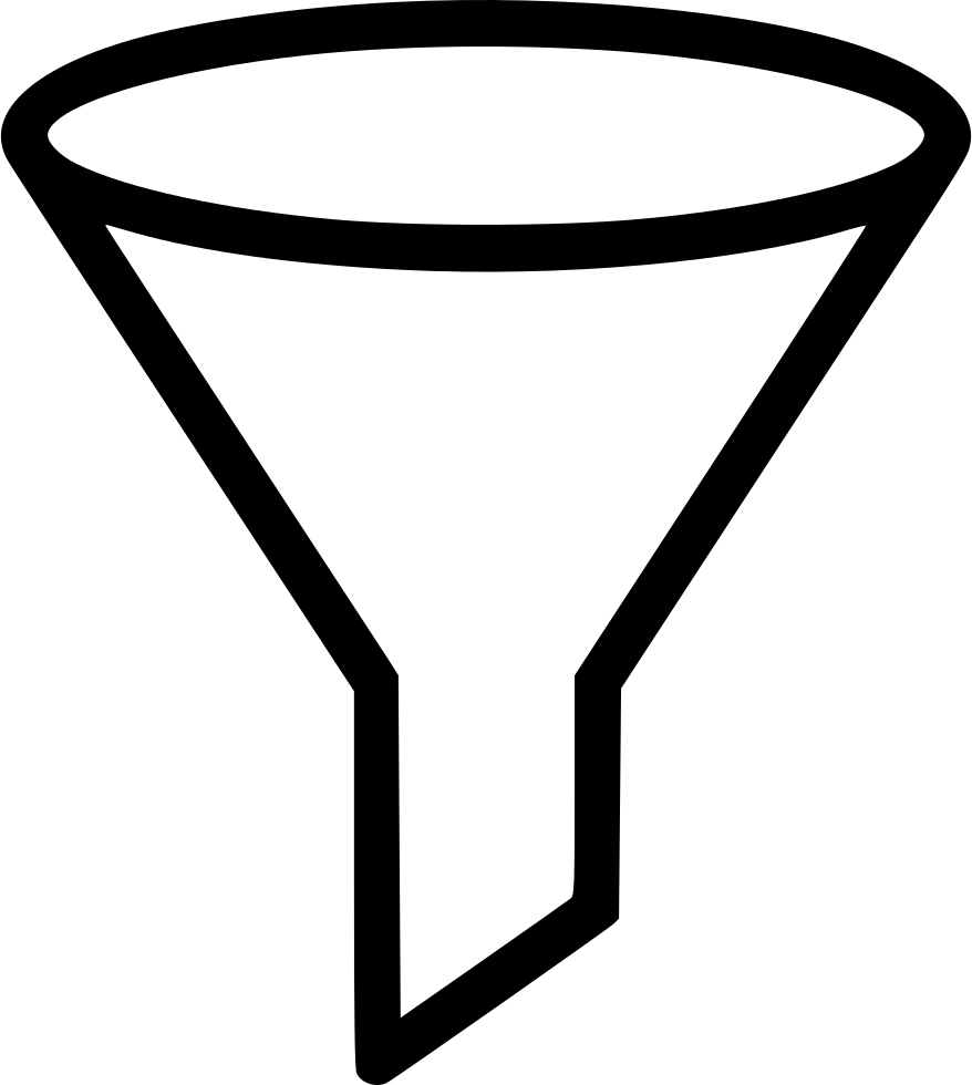 Simple Black Funnel Icon PNG