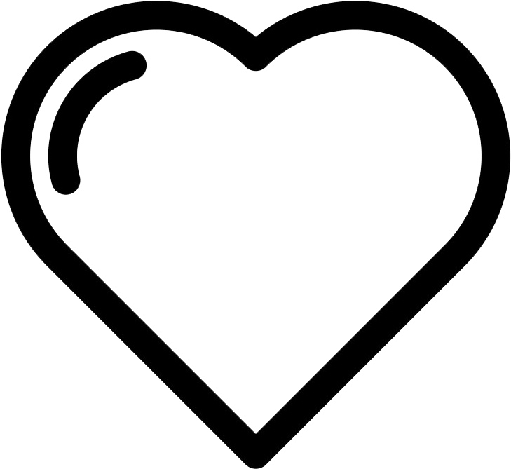Simple Black Heart Icon PNG