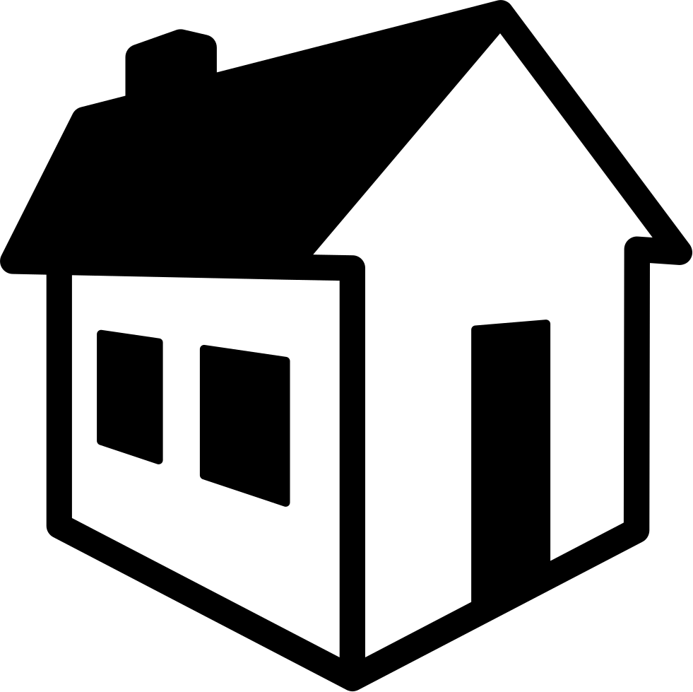 Simple Black House Icon PNG